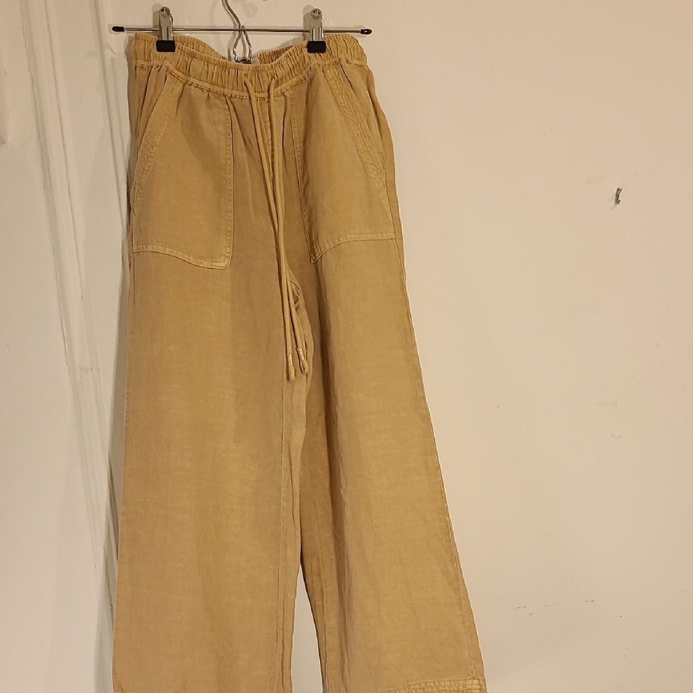 Joie Beige Elastic Waist Pants